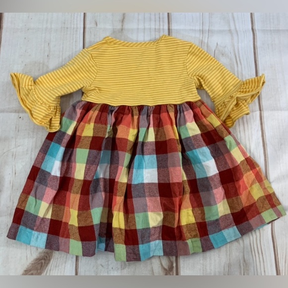 Bonnie Baby Yellow Check Dress Size 12M - Picture 3 of 3